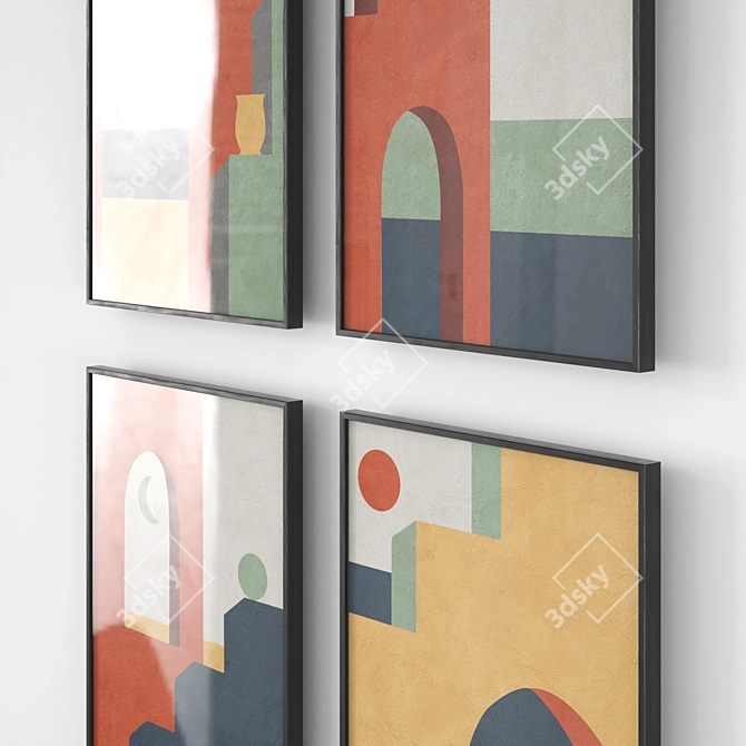 Architectural Elegance Poster Set 3D model image 2