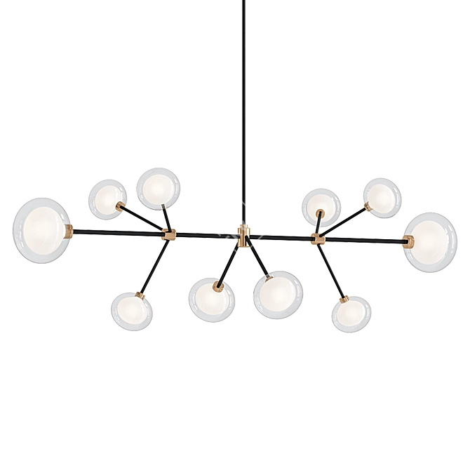 Nabila Linear Chandelier: Elegant Illumination Solution 3D model image 1