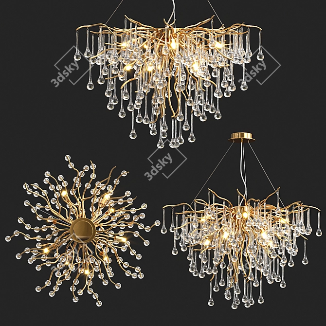 Elegant Marian Chandelier Collection 3D model image 2