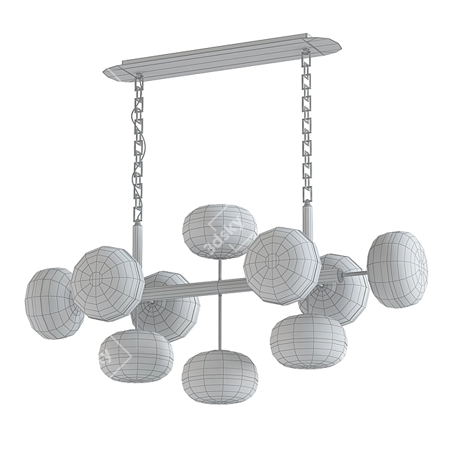 Nottingham Linear Chandelier: Elegant Illumination in 3D 3D model image 2