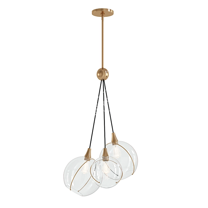 Skye Cluster Chandelier: Modern Illumination Masterpiece 3D model image 1