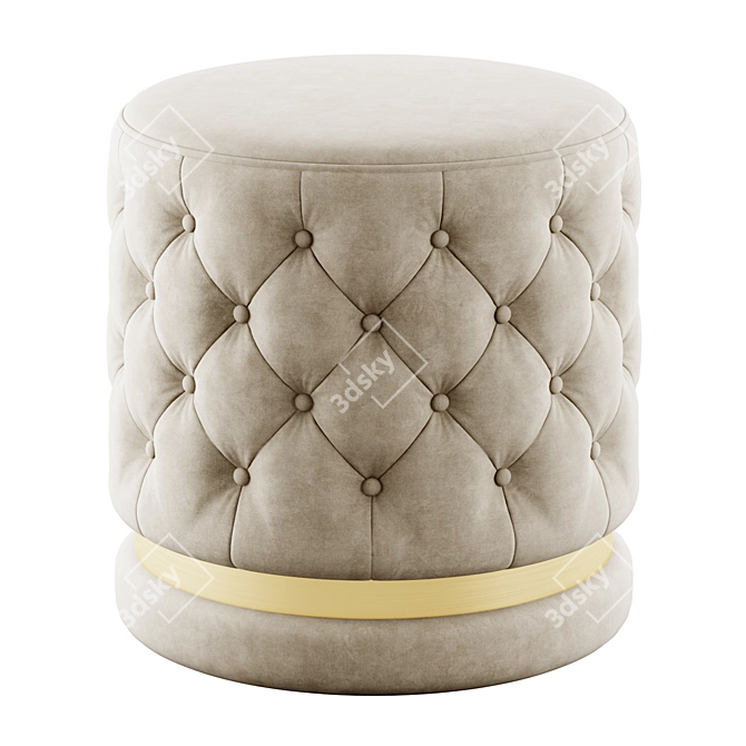 Modern Round Ottomans by !nspire 3D model image 2