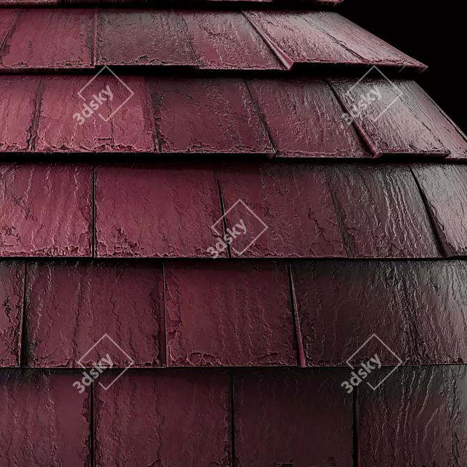 Wood Roof Tile Materials 3D model image 4
