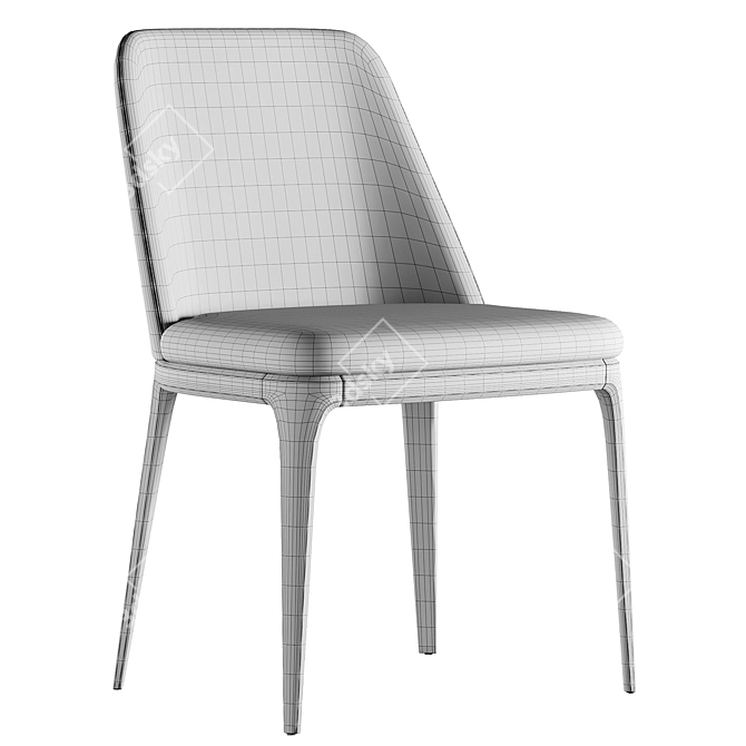 Grace Leather Upholstered Chair 3D model image 5