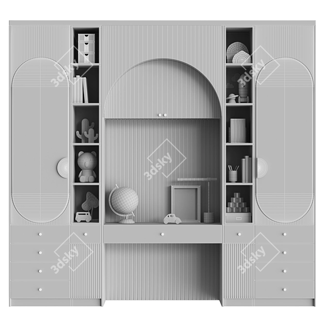 Modern Geometric Child Room Decor 3D model image 5