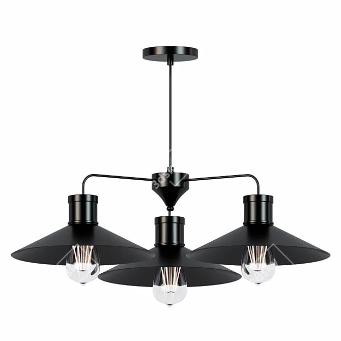 Industrial Pendant Light: Modern Millimeter Design 3D model image 1