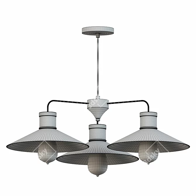 Industrial Pendant Light: Modern Millimeter Design 3D model image 2