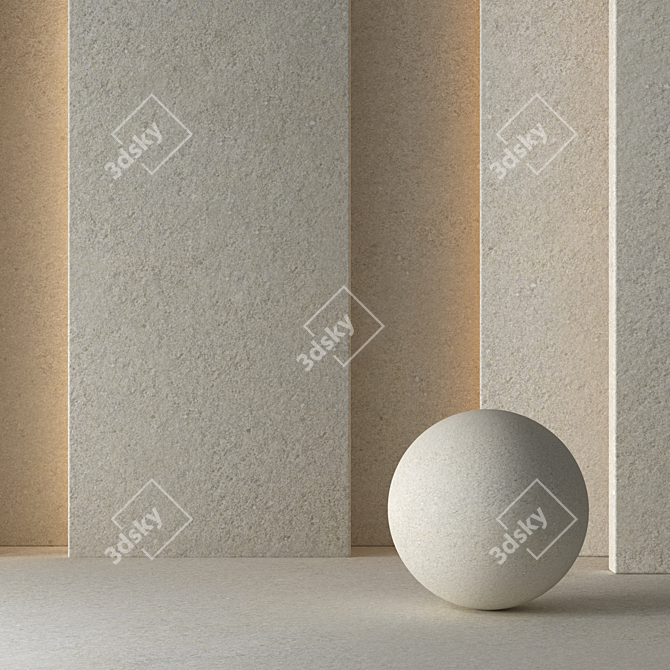 Seamless Plaster Concrete Material 3D model image 2