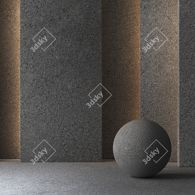 Seamless Plaster Concrete Material 3D model image 4