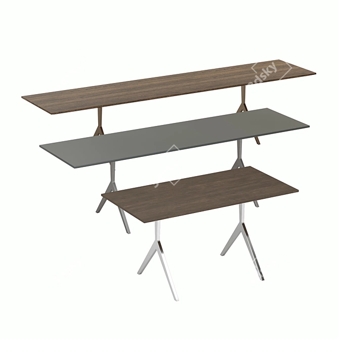 CasaDesus Kims Side Console: Versatile Wood-Topped Table 3D model image 2