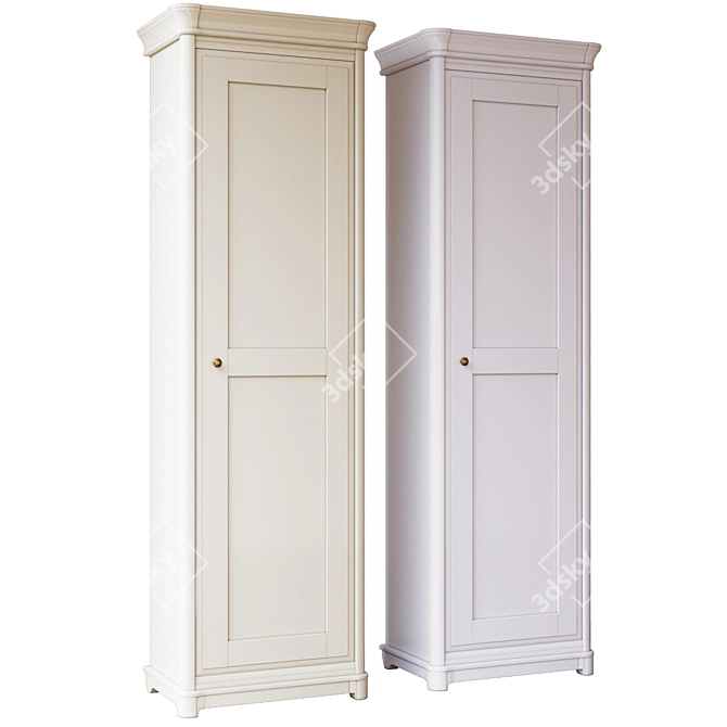 RIVIERA Wooden Wardrobe: Elegant and Spacious 3D model image 2