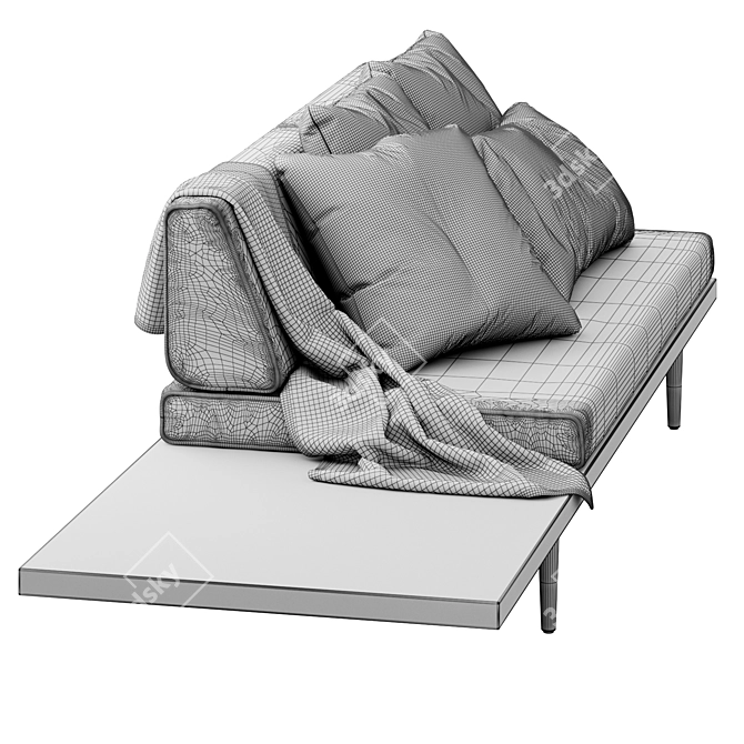 Casara Modern Daybed Sectional 3D model image 4