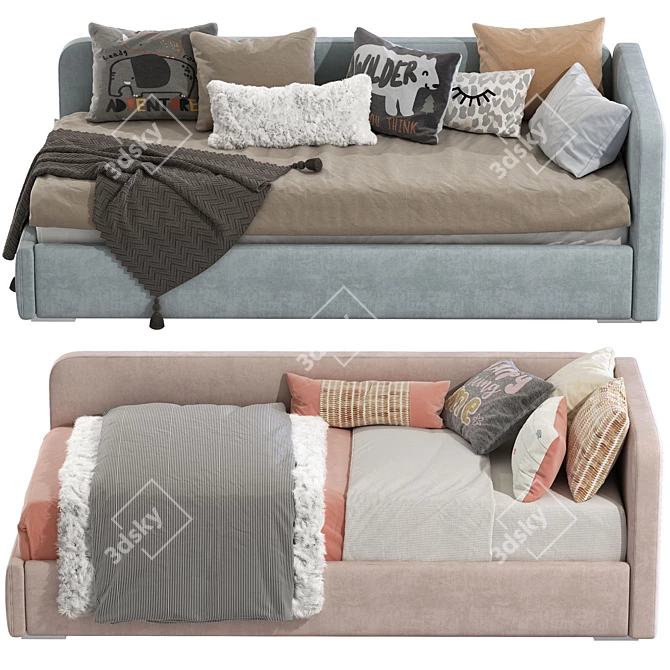 Modern Style Sofa Bed - Versatile and Stylish 3D model image 2