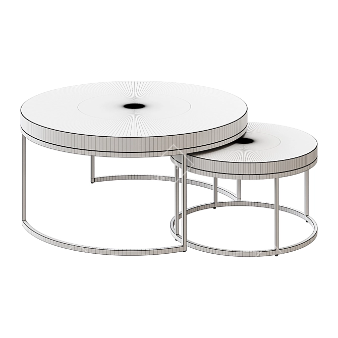 Modern Nesting Coffee Tables 3D model image 2