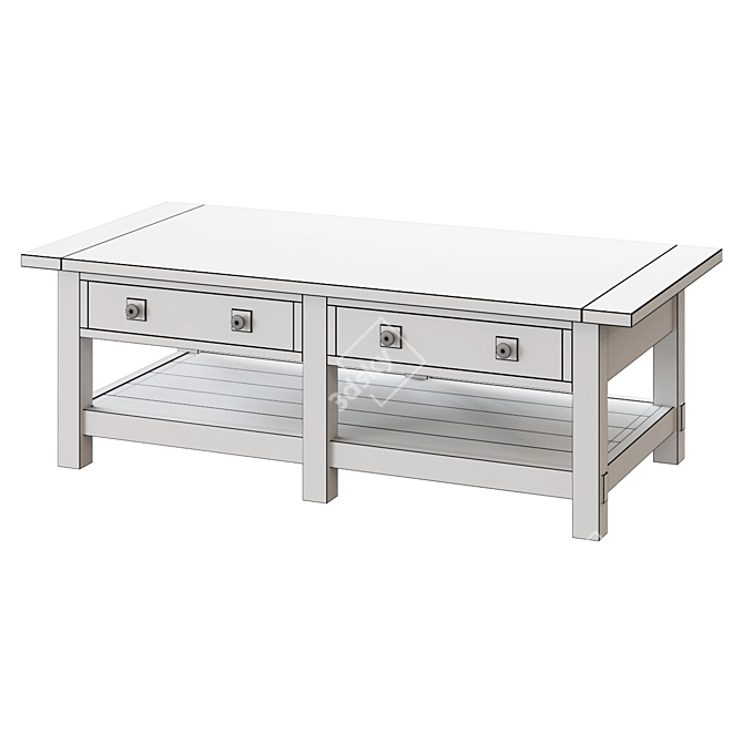 Benchwright 54" Rectangular Coffee Table 3D model image 2