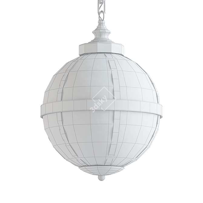 Elegant Glass Pendant Light 3D model image 2