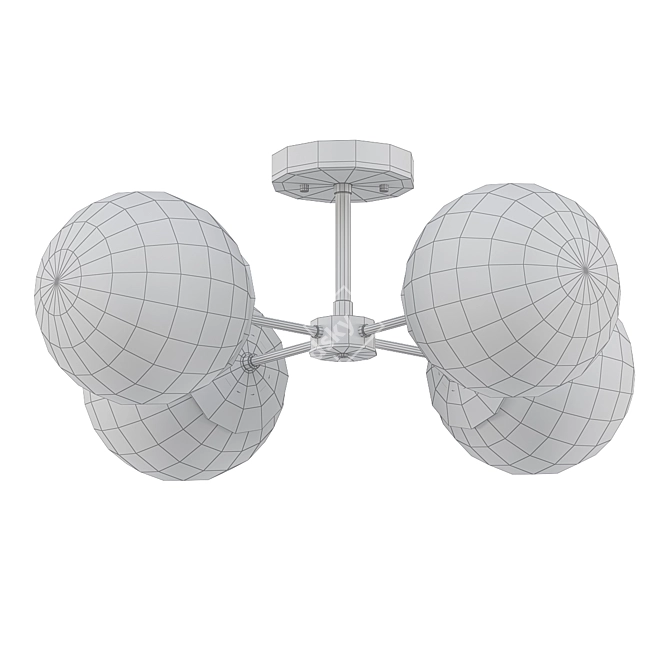 Sleek Orb Pendant Light 3D model image 2