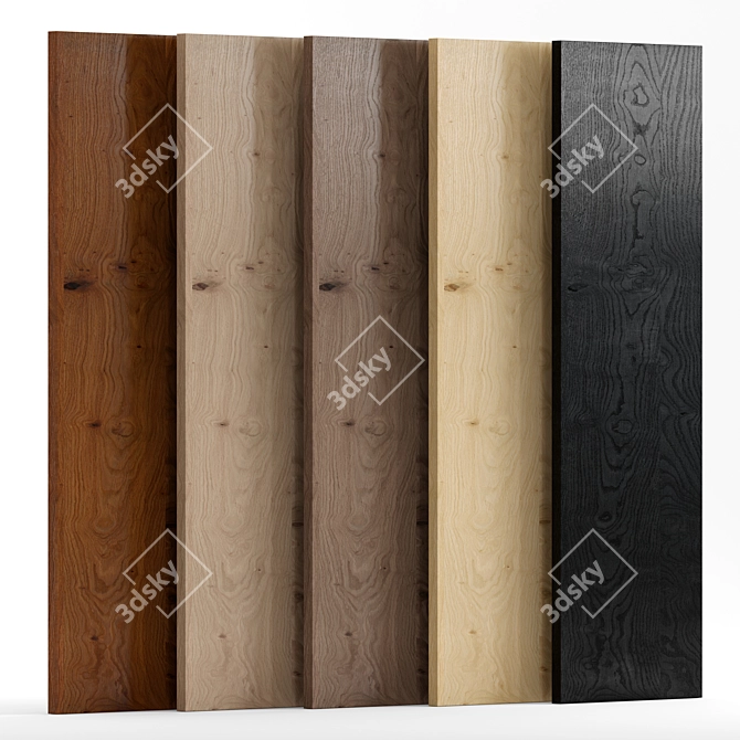 Oak_Knotty 2 Wood | 5 Material Set 3D model image 1