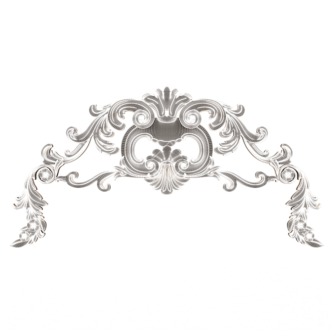 Title: Elegant Carved Plaster Molding Decoration 3D model image 6