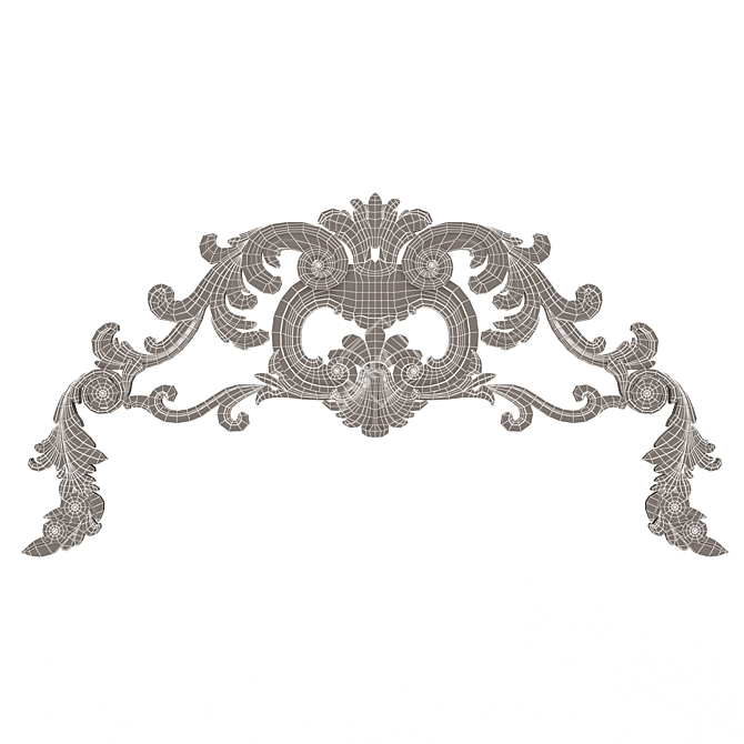 Title: Elegant Carved Plaster Molding Decoration 3D model image 7