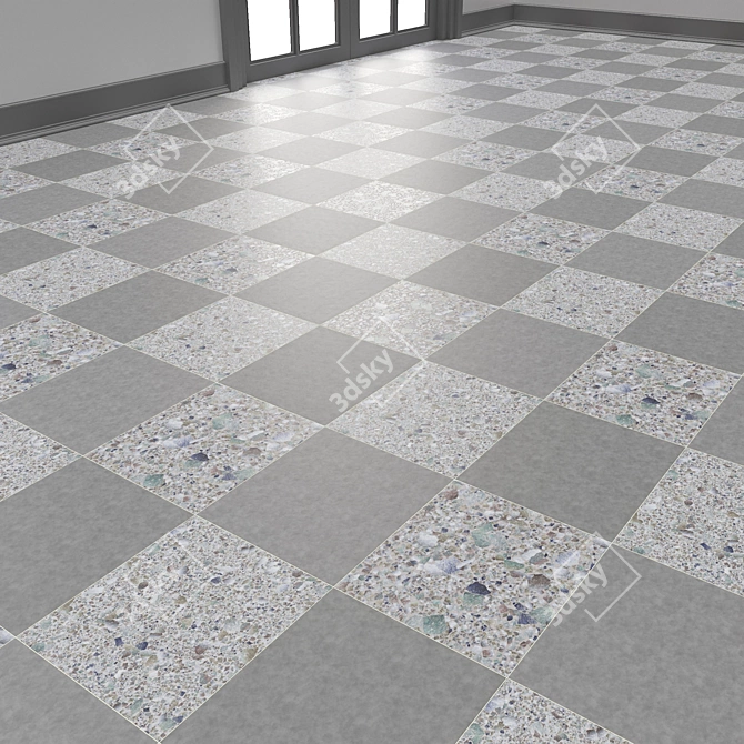 Concrete Terrazzo Covering Texture 3D model image 4