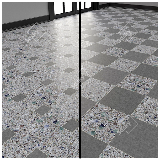 Concrete Terrazzo Covering Texture 3D model image 5