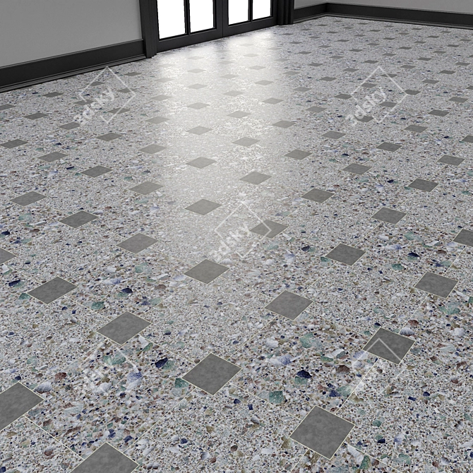 Concrete Terrazzo Covering Texture 3D model image 7