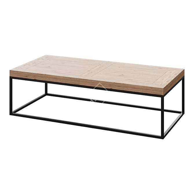 Pottery Barn Malcolm 60" Coffee Table 3D model image 1