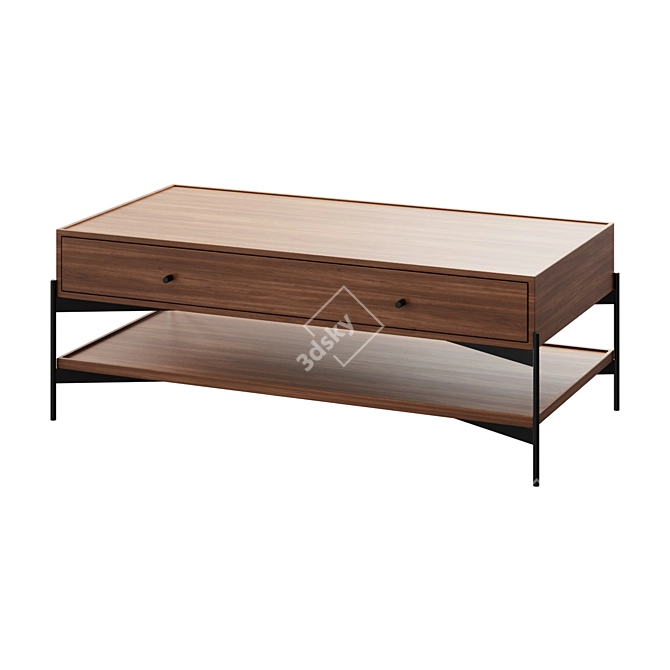 Modern Rustic Coffee Table 3D model image 1