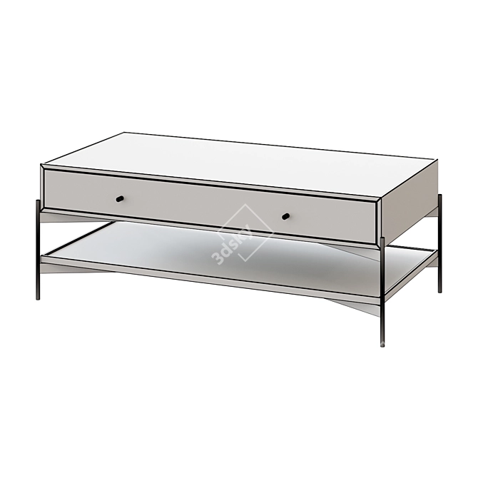 Modern Rustic Coffee Table 3D model image 2