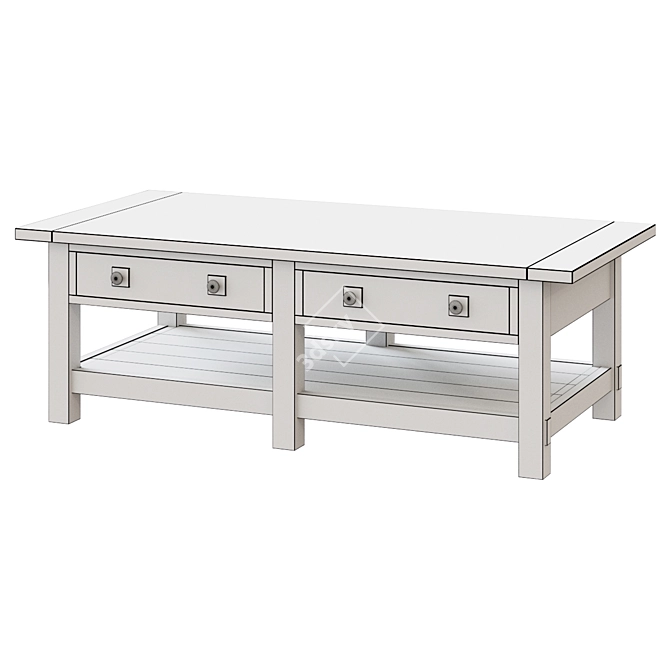 60" Benchwright Rectangular Coffee Table 3D model image 2