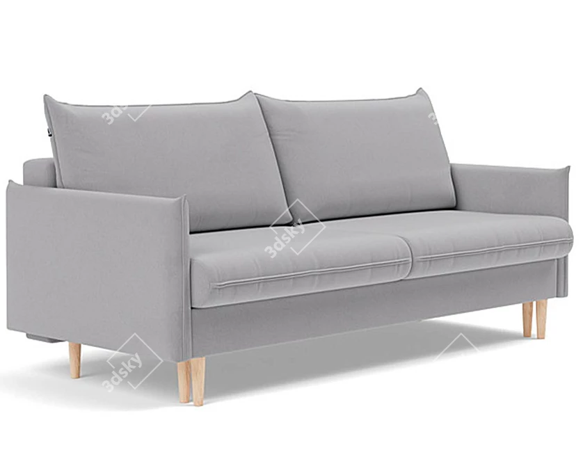 Gray Sofa Slipcover - Stylish and Protective 3D model image 2