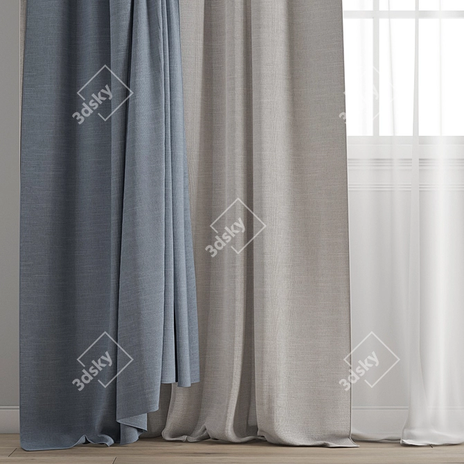 Polygonal Curtain Model 3D model image 2