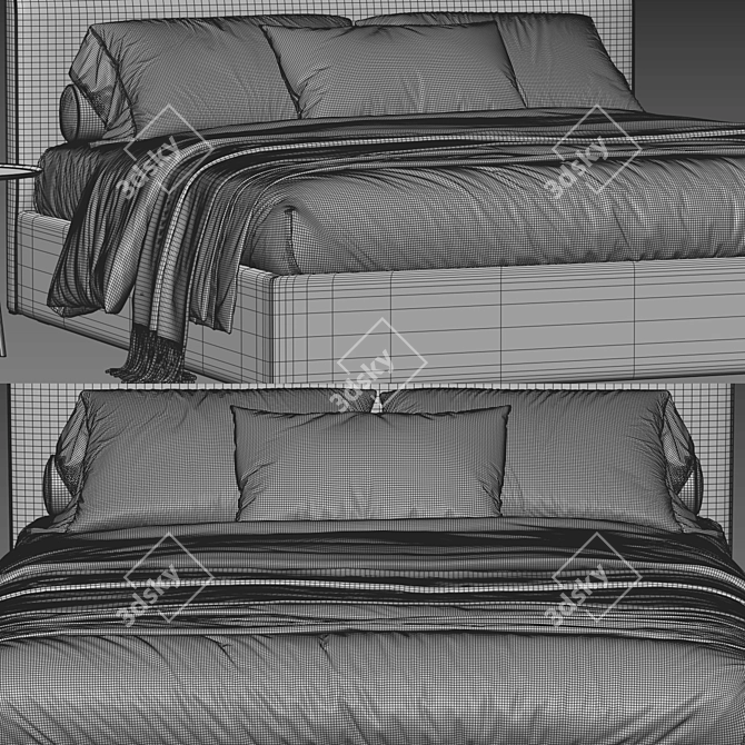 Modern BoConcept Houston Bed 3D model image 4