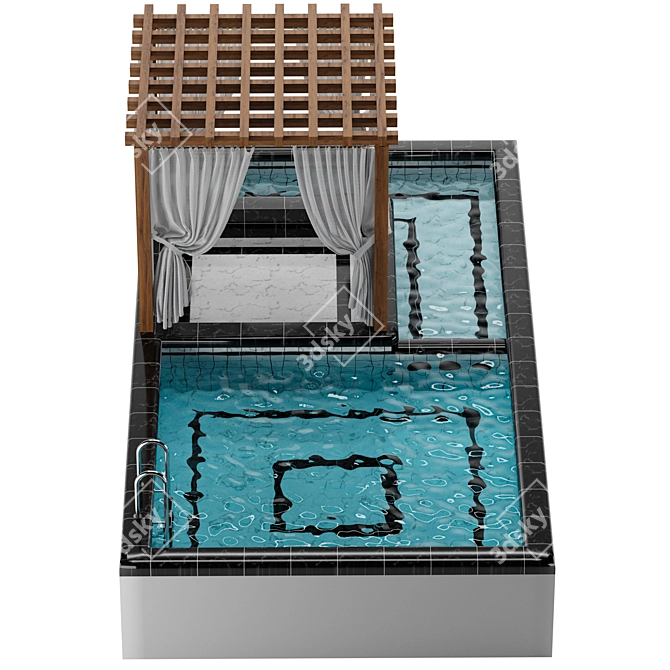 Ultimate Pool Oasis with Gazebo 3D model image 2