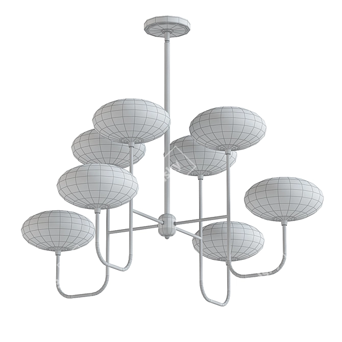 Parker Modern 2-Tier Chandelier 3D model image 2