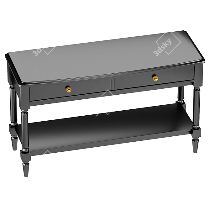 Vintage Blues Console Table 3D model image 3