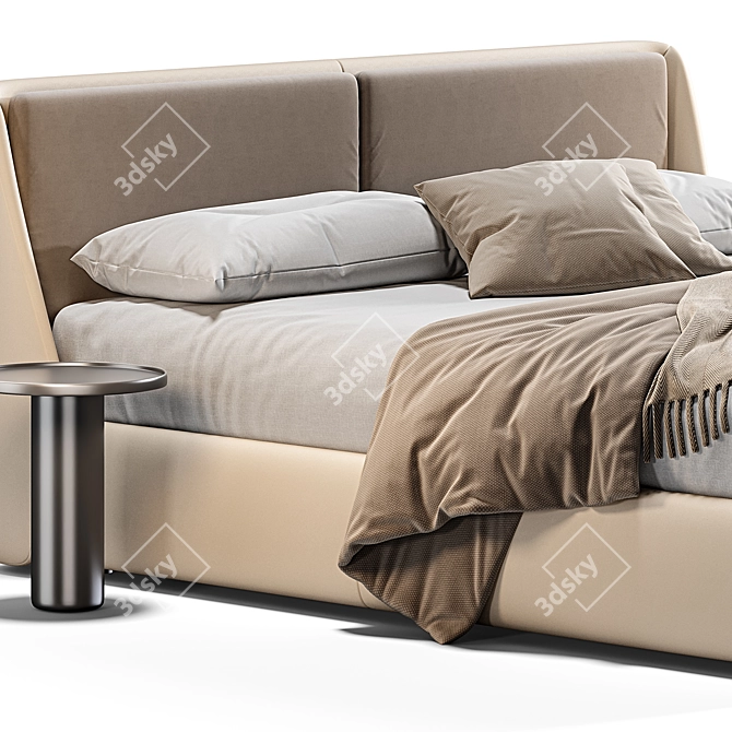 Sleek Bend Bed by Ditre Italia 3D model image 2