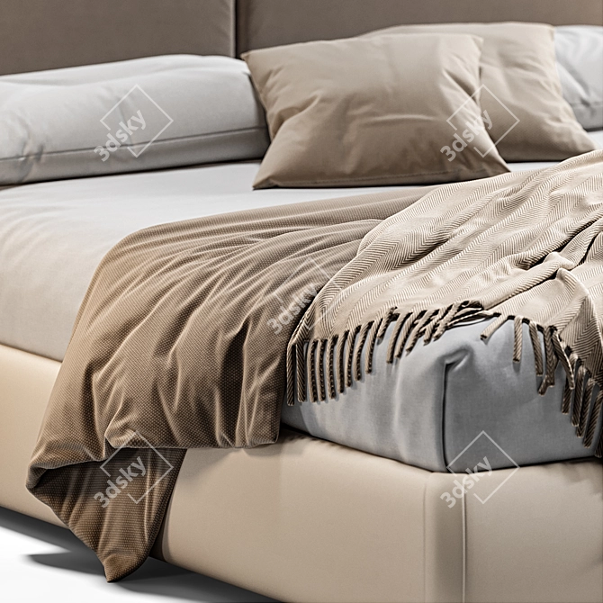 Sleek Bend Bed by Ditre Italia 3D model image 3