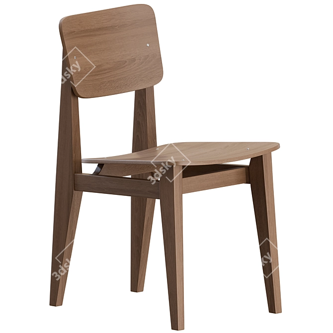 Modern C-Chair Dining Chair 3D model image 1