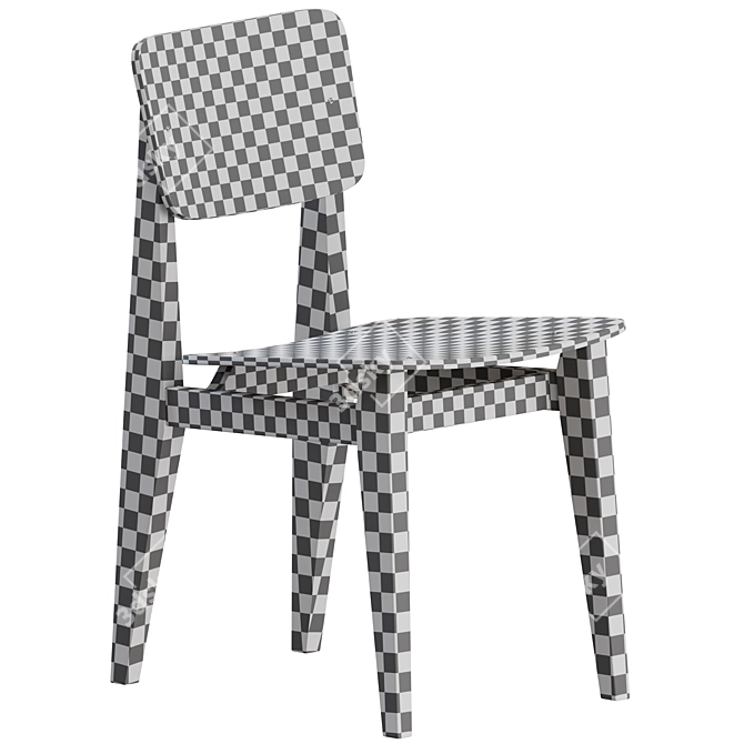 Modern C-Chair Dining Chair 3D model image 3