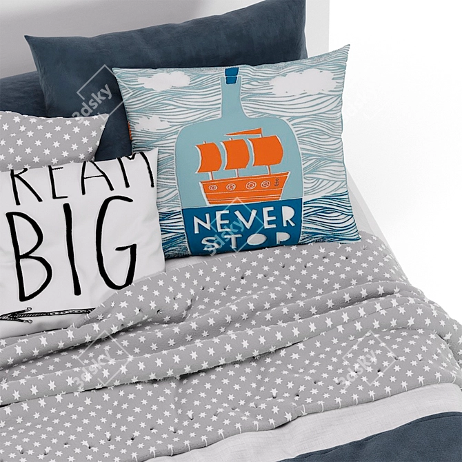 Ikea Malm Single Bed: Sleek and Stylish Sleeping Solution 3D model image 6