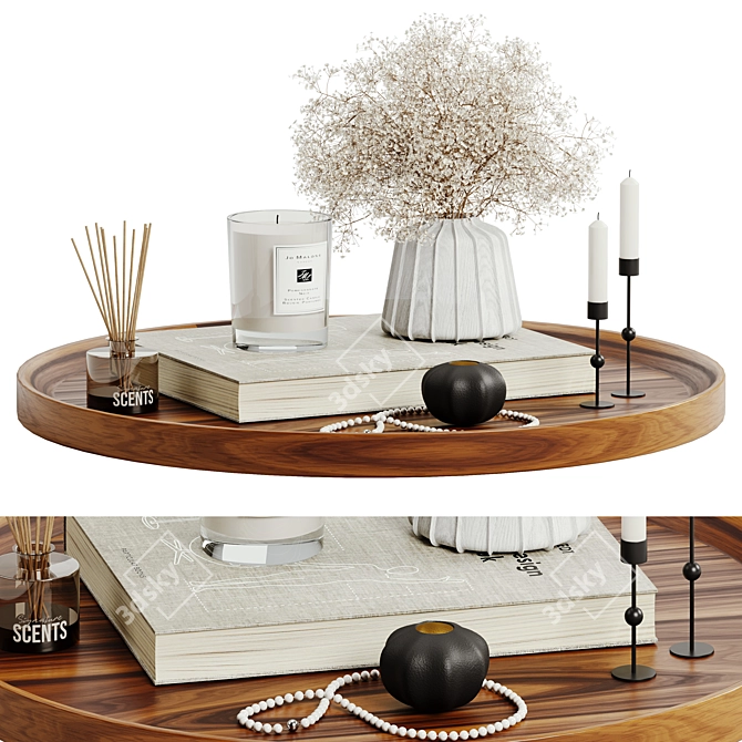 Elegant Decor Set 02 3D model image 6