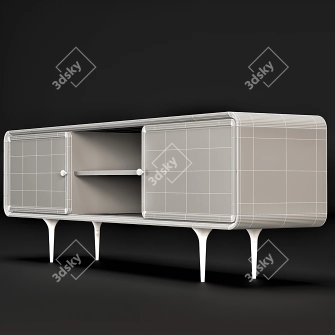 Boho Style TV Stand - Modern and Functional 3D model image 5