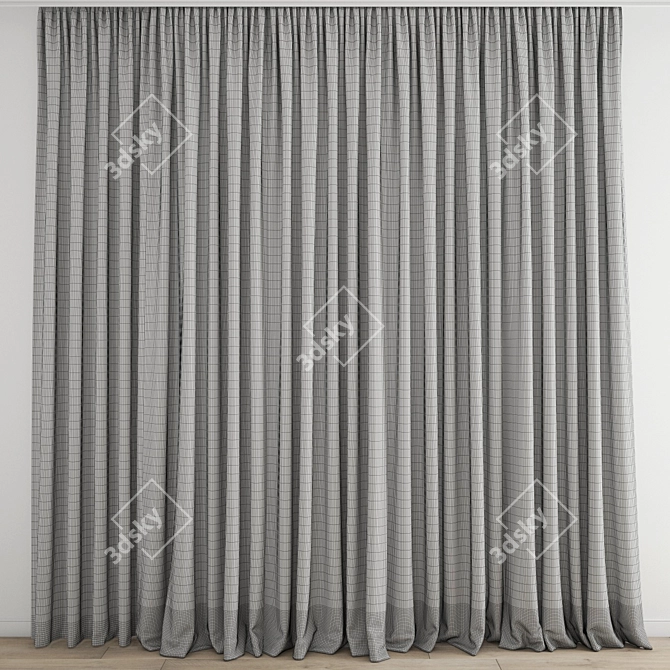 Polygonal Curtain Model - High Quality 3D model image 3