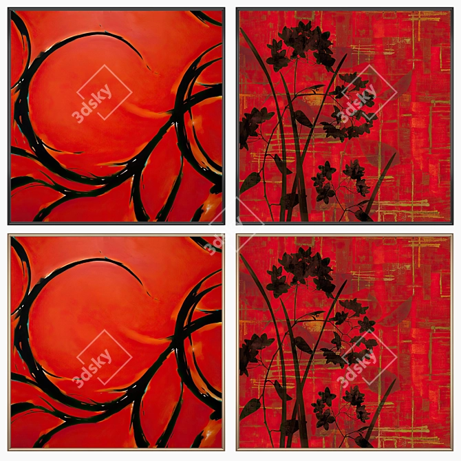 Duo Art Prints with Frame Variations 3D model image 2