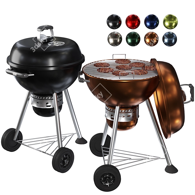 Master-Touch Charcoal Grill 3D model image 1