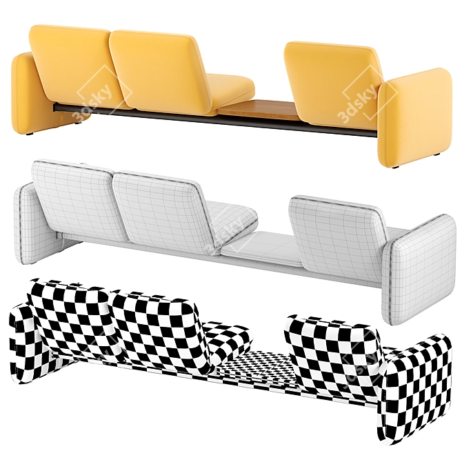 Wilkes Lounge Seating | Modern Elegance 3D model image 4