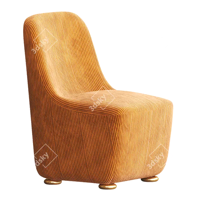 Sleek JACKSON Easy Chair 3D model image 1