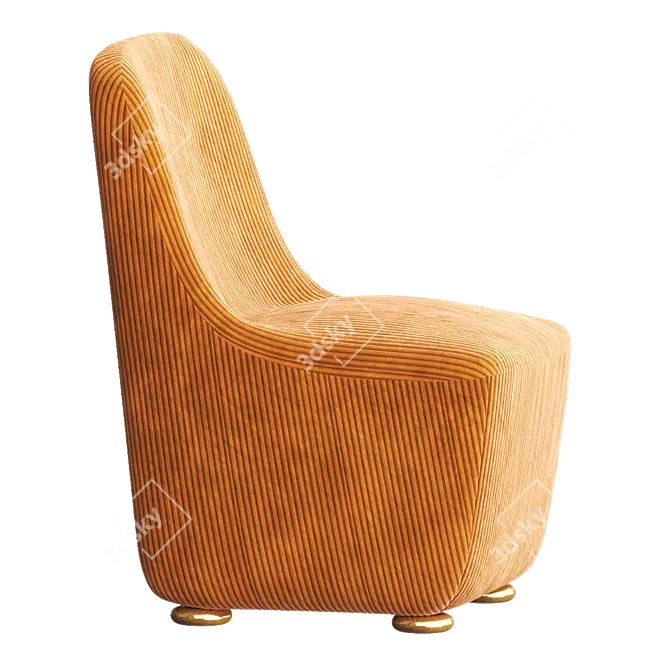 Sleek JACKSON Easy Chair 3D model image 2